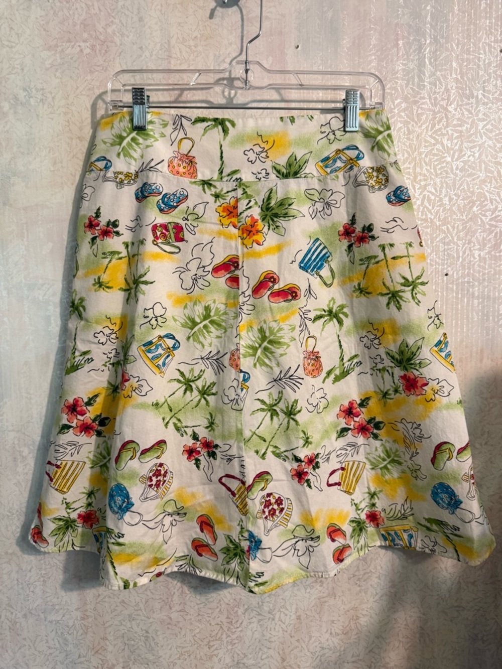 Christopher & Banks Tropical Print A-Line Skirt - Multicolor- Beach Theme Sz 6